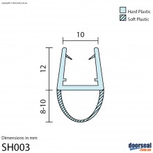 SH003 Shower Screen Seal (10mm glass)